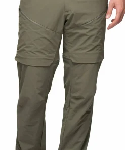 Bergans Men's Convertible Zip-Off Softshell Pants Green Mud