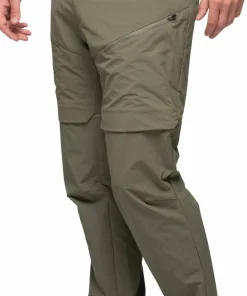 Bergans Men's Convertible Zip-Off Softshell Pants Green Mud