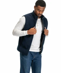 Bergans Men's Lunnan Pile Fleece Vest Navy Blue