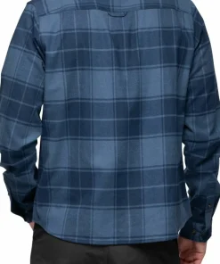 Bergans Men's Nordmarka Flannel Shirt Granite Blue/navy Blue Check