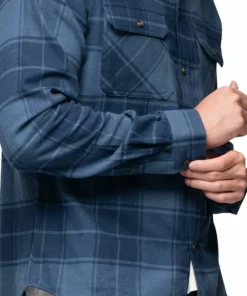 Bergans Men's Nordmarka Flannel Shirt Granite Blue/navy Blue Check