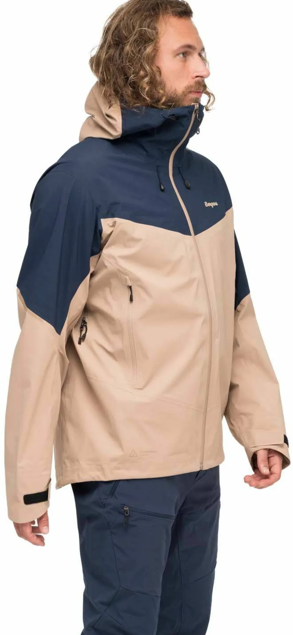 Bergans Men's Rabot Allround 3L Shell Jacket Warm Sand/Navy Blue