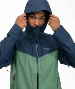 Bergans Men's Skarlight 3L Shell Jacket Dark Jade Green/Navy Blue