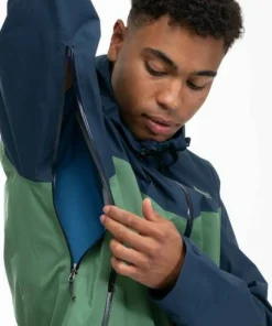 Bergans Men's Skarlight 3L Shell Jacket Dark Jade Green/Navy Blue