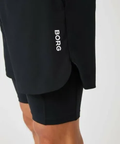 Björn Borg Men's Borg 2 In 1 Shorts Black Beauty