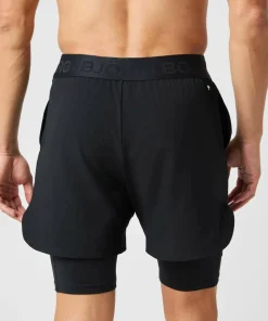 Björn Borg Men's Borg 2 In 1 Shorts Black Beauty
