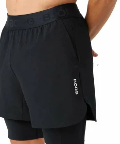 Björn Borg Men's Borg 2 In 1 Shorts Black Beauty