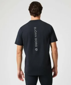 Björn Borg Men's Borg Running Perforated T-Shirt Black Beauty