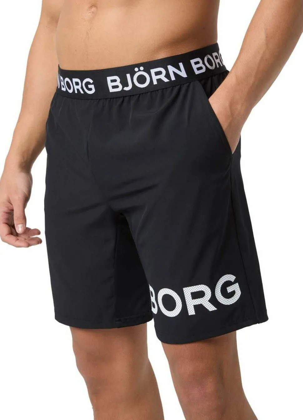 Björn Borg Men's Borg Shorts Black Beauty/White