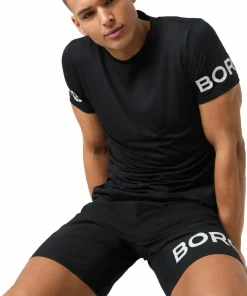 Björn Borg Men's Borg T-Shirt Black Beauty/Red