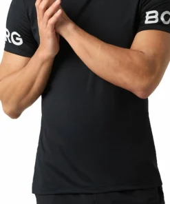Björn Borg Men's Borg T-Shirt Black Beauty/Red