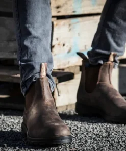 Blundstone Unisex Casual Chelsea Boots #585 Rustic Brown