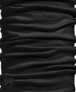 Buff Lightweight Merino Wool Tubular Solid Black