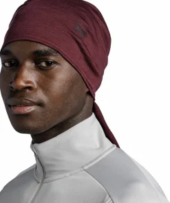 Buff Merino Lightweight Neckwear Solid Garnet