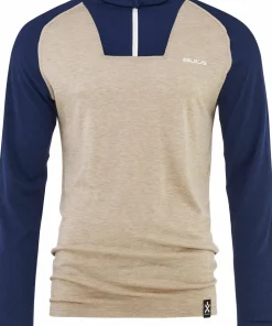 Bula Men's Retro Merino Wool Halfzip Sweater Navy