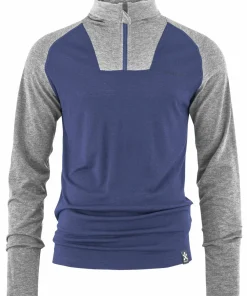 Bula Men's Retro Merino Wool Halfzip Sweater Sblue