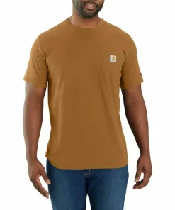 Carhartt Men's Carhartt Force Relaxed Fit Midweight Short-Sleeve Pocket T-Shirt Carhartt Brown