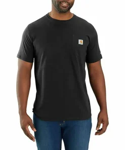 Carhartt Men's Carhartt Force Relaxed Fit Midweight Short-Sleeve Pocket T-Shirt Black