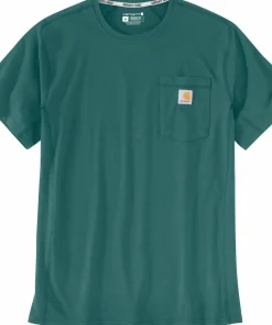 Carhartt Men's Carhartt Force Relaxed Fit Midweight Short-Sleeve Pocket T-Shirt Transformative Teal