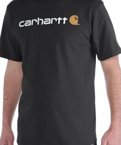 Carhartt Men's Core Logo T-Shirt Short Sleeve Black