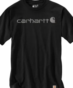 Carhartt Men's Core Logo T-Shirt Short Sleeve Black/gray