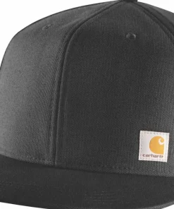 Carhartt Men's Firm Duck Flat Brim Cap Black