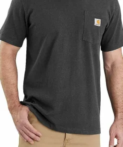 Carhartt Men's K87 Pocket Short Sleeve T-Shirt Carbon Heather