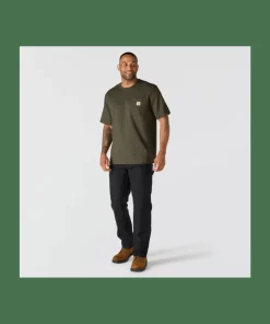 Carhartt Men's K87 Pocket Short Sleeve T-Shirt Burnished Logs Heather
