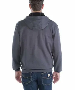 Carhartt Men's Wind Fighter Hooded Sweatshirt Carbon Heather