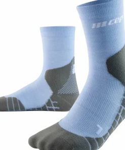 CEP Men's Hiking Light Merino Mid Cut Compression Socks Light Blue