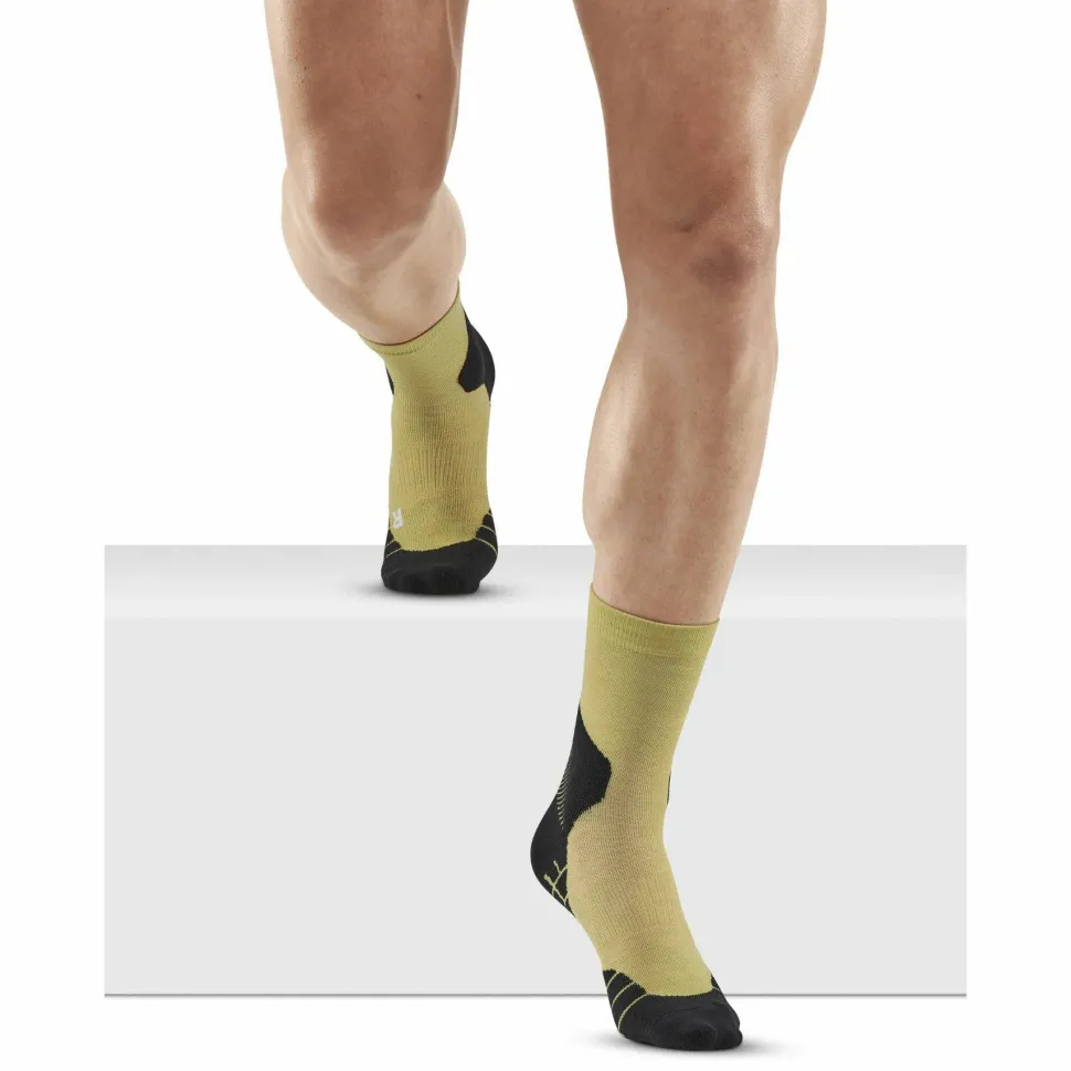 CEP Men's Hiking Light Merino Mid Cut Compression Socks Light Olive