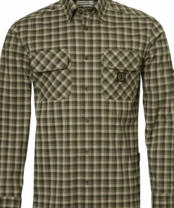 Chevalier Men's Creek Shooting Fit Coolmax Shirt Mink Brown Checked