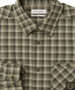Chevalier Men's Creek Shooting Fit Coolmax Shirt Mink Brown Checked
