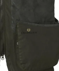 Chevalier Men's Vintage Dogsport Vest Leather Brown