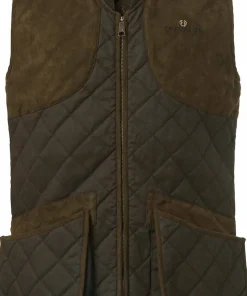 Chevalier Men's Vintage Shooting Vest Leather Brown