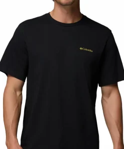 Columbia Men's CSC Logo Organic Cotton T-Shirt Black, Linework C Badge