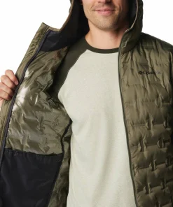 Columbia Men's Delta Ridge II Down Hooded Jacket Stone Green