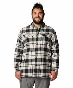 Columbia Men's Flare Gun Stretch Flannel Black River Crossing Plaid