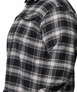 Columbia Men's Flare Gun Stretch Flannel Black Two Lane Tartan