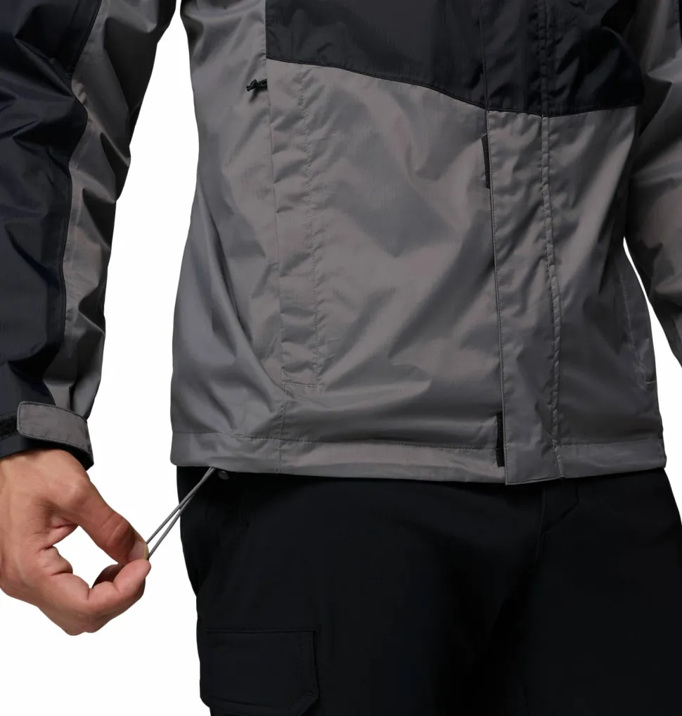 Columbia Men's Pouring Adventure III Jacket Black, City Grey