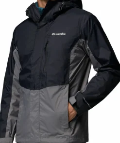Columbia Men's Pouring Adventure III Jacket Black, City Grey