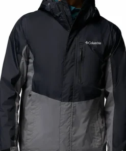 Columbia Men's Pouring Adventure III Jacket Black, City Grey