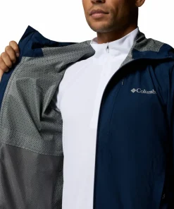Columbia Men's Trailborne 2.5L Packable Waterproof Jacket Collegiate Navy