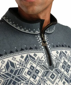 Dale of Norway Men's Blyfjell Knit Sweater Steel/Offwhite/Navy