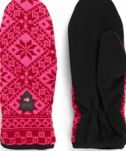 Dale of Norway Unisex Bjorøy Polar Mittens Red Rose/Allium