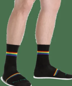 Darn Tough Men's Prism Micro Crew Lightweight Running Sock with Cushion Black