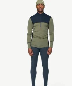 Devold Men's Lauparen Merino 190 Zip Neck Ink/Lichen/Black