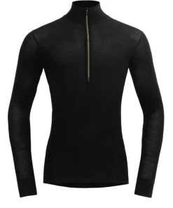 Devold Men's Wool Mesh 190 Zip Neck Caviar