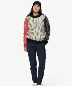 Devold Unisex Nordsjø Wool Sweater Offwhite/Navy/Marsala