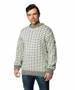 Devold Unisex Original Islender Wool Sweater Offwhite/Anthracite